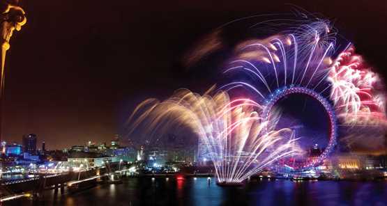 one whitehall nye - fireworks london eye